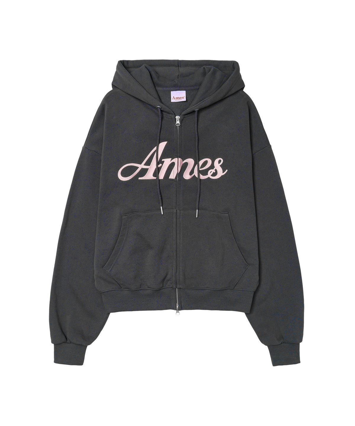 아메스 월드와이드(AMES-WORLDWIDE) STANDARD LOGO HOODIE ZIP-UP CHARCOAL