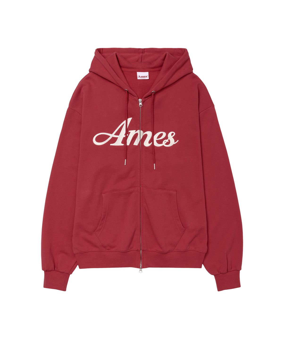 아메스 월드와이드(AMES-WORLDWIDE) STANDARD LOGO HOODIE ZIP-UP RED