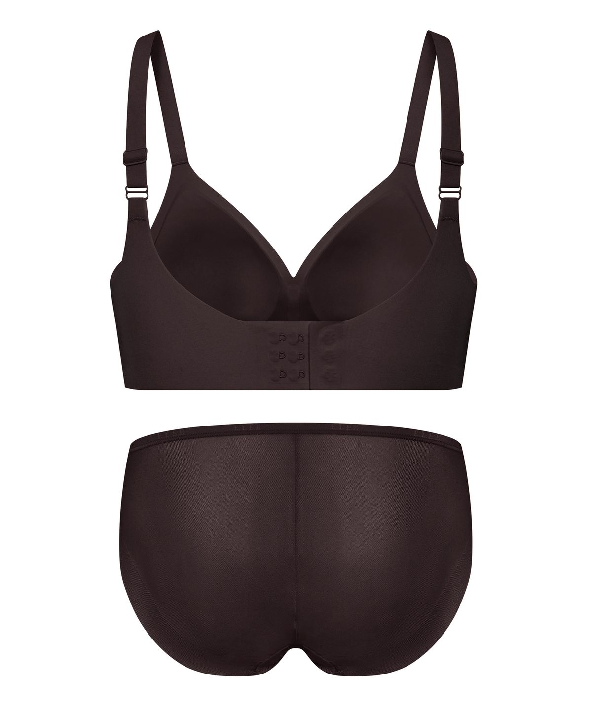 엘르이너웨어(ELLE INNERWEAR) [볼륨핏] 쉐딩 브라 헴팬티 세트 V3_초코브라운