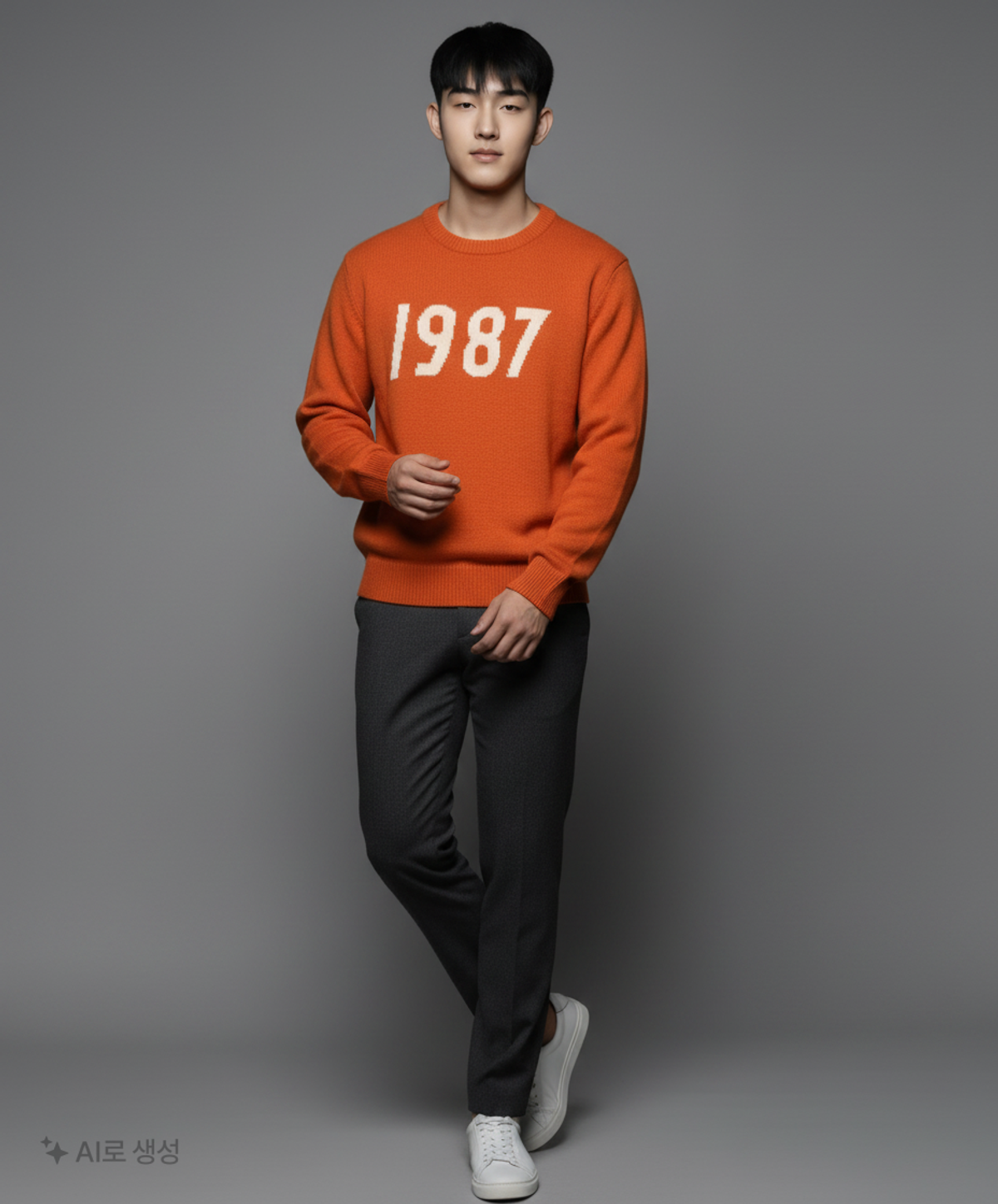 엠엠엘지(MMLG) [Mmlg] 1987 KNIT (INTARSIA) (ORANGE) M