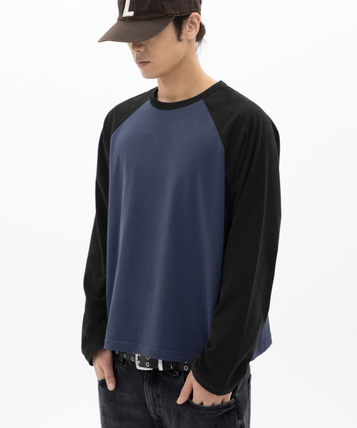 브렌슨(BRENSON) 피치드 레글런 롱슬리브 ( 블루/인디고 )