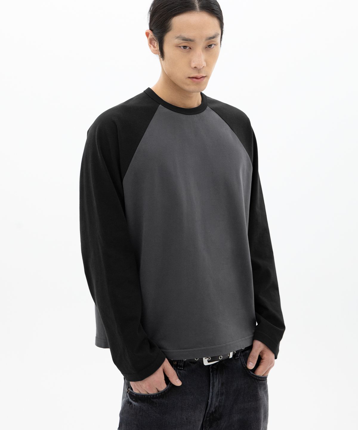 브렌슨(BRENSON) 피치드 레글런 롱슬리브 ( 블루/인디고 )