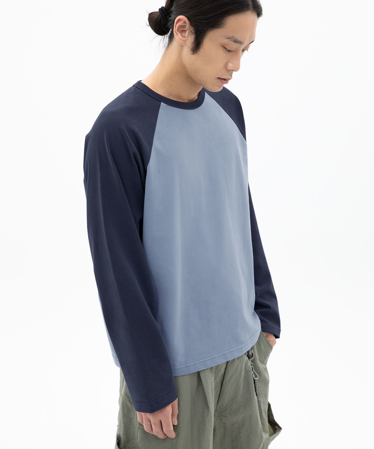 브렌슨(BRENSON) 피치드 레글런 롱슬리브 ( 블루/인디고 )