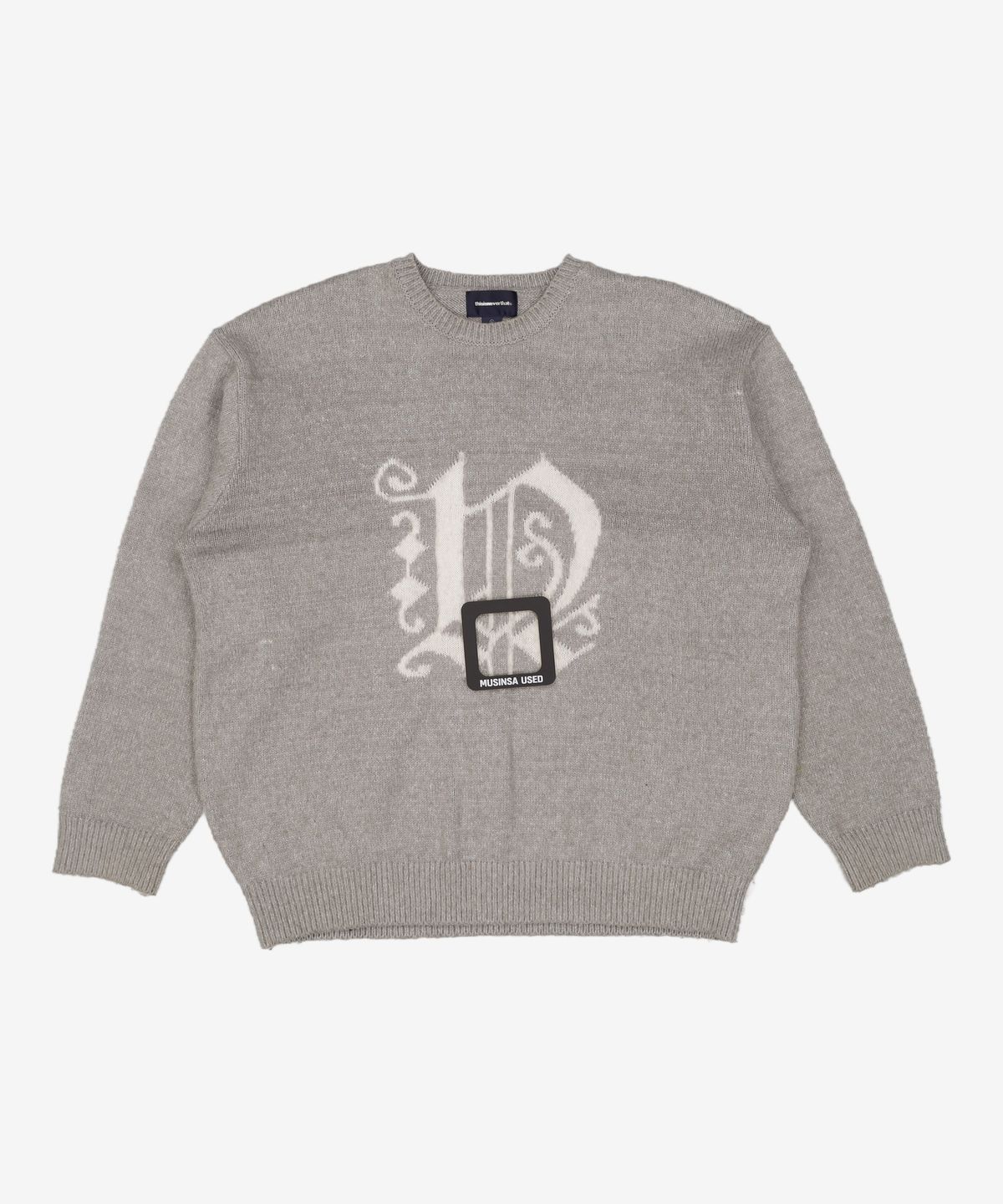 디스이즈네버댓(THISISNEVERTHAT) Fortuna N-Logo Sweater Grey XL