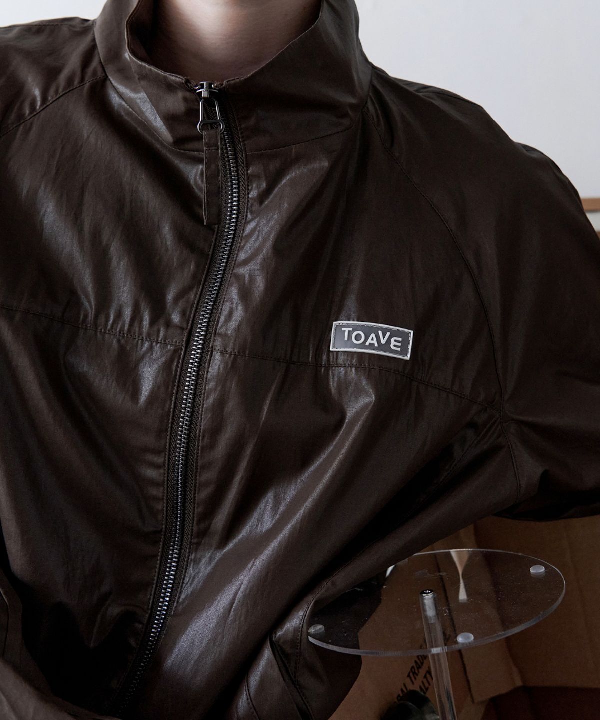 토아베(TOAVE) Rush High Neck Wind Jacket (Brown)
