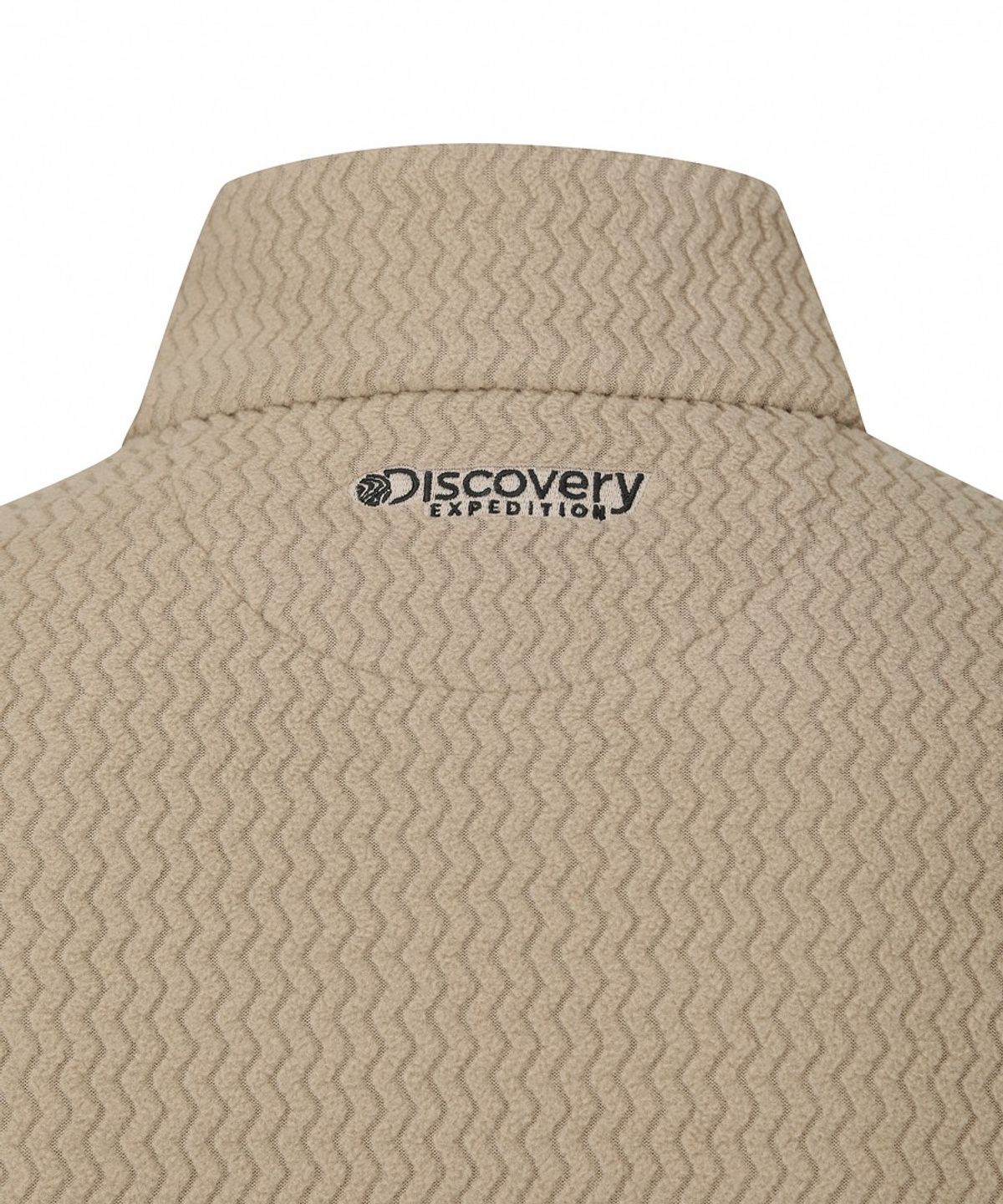 디스커버리 익스페디션(DISCOVERY EXPEDITION) 유니 자가드 하이넥 플리스 자켓 (BEIGE)