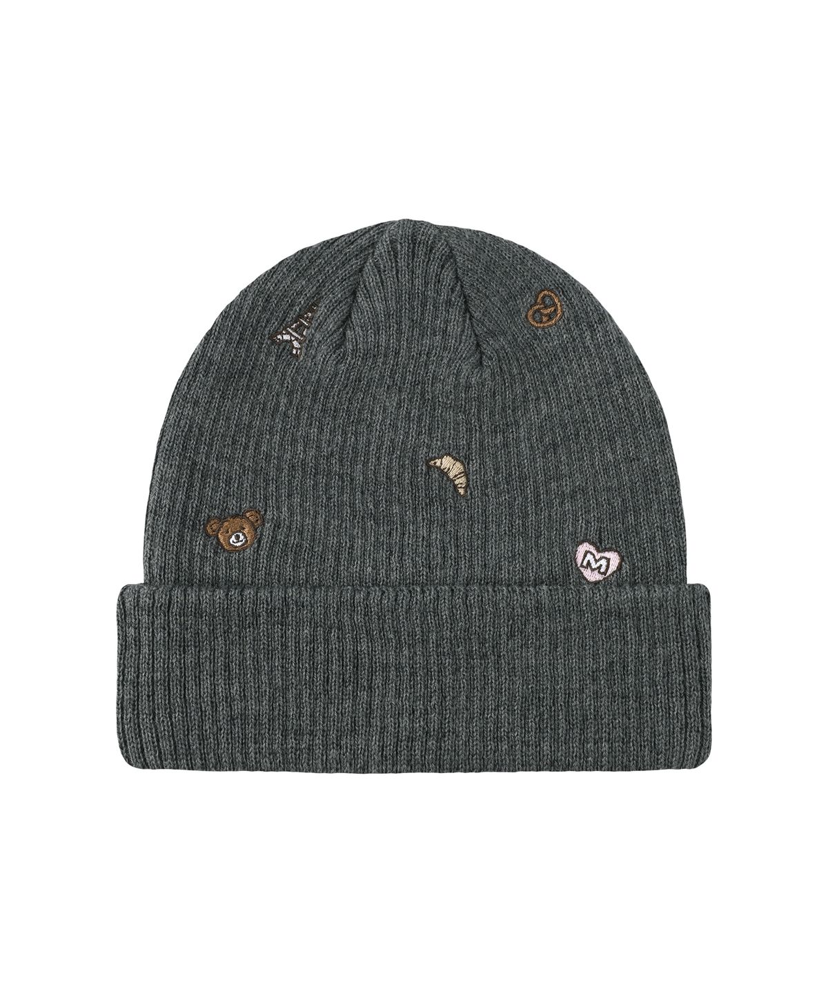 마리떼 키즈(MARITHÉ KIDS) KIDS MICRO CLASSIC LOGO EMBROIDERY BEANIE heather charcoal