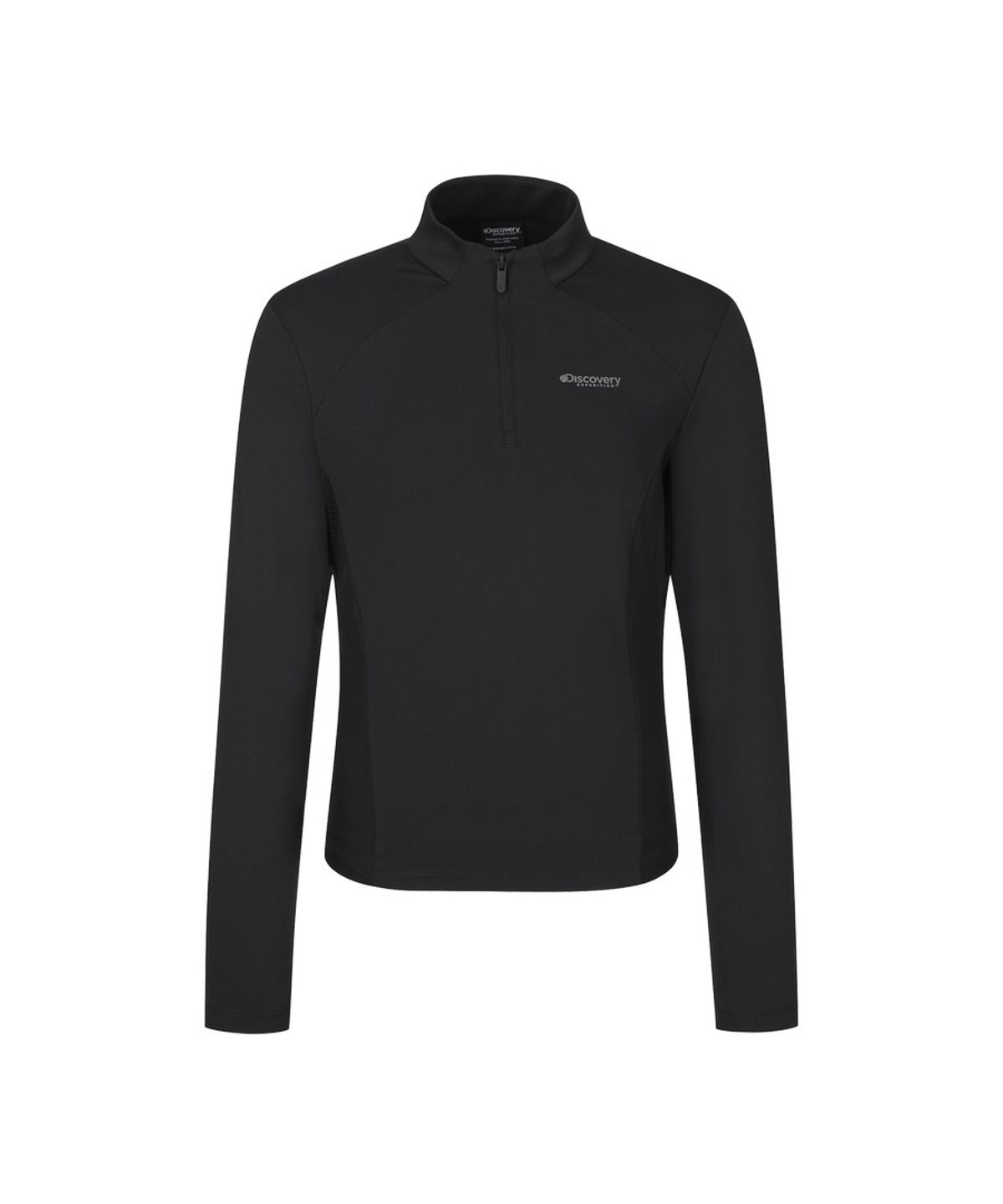 디스커버리 익스페디션(DISCOVERY EXPEDITION) 여성 하이브리드 반집업 티셔츠 (BLACK)