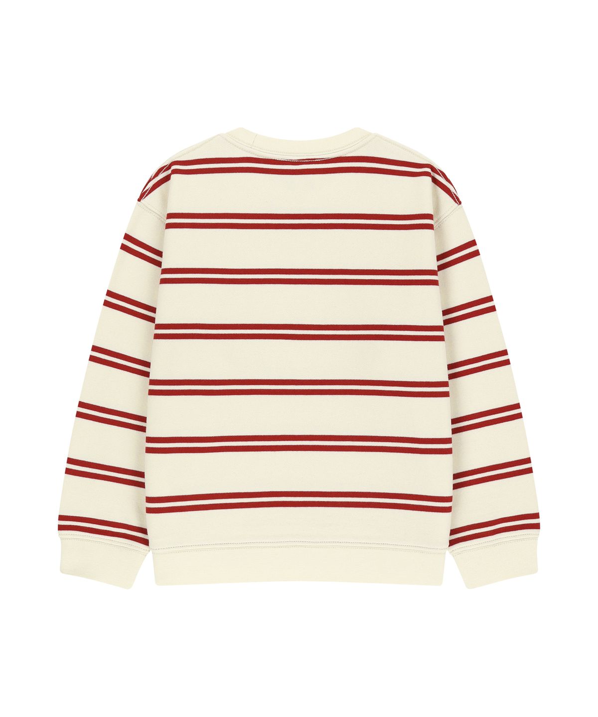 마리떼 키즈(MARITHÉ KIDS) KIDS STRIPED DOODLE BEAR SWEATSHIRT red