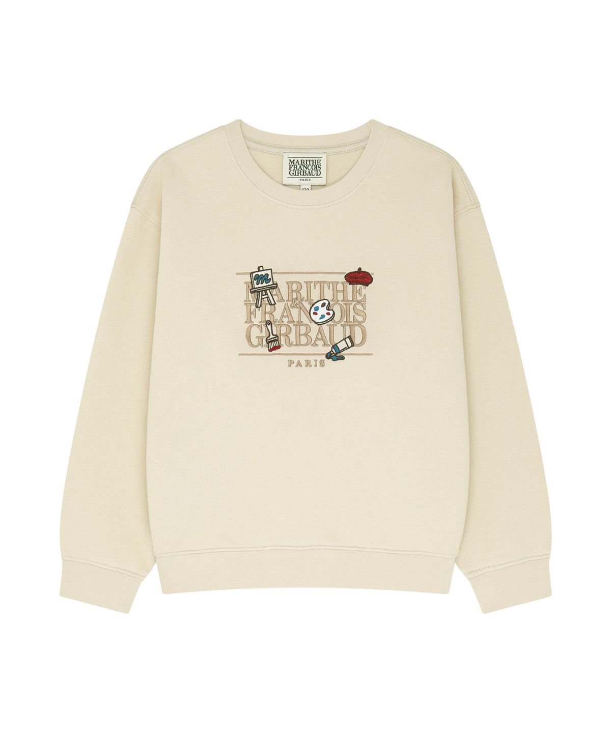 마리떼 키즈(MARITHÉ KIDS) KIDS CLASSIC LOGO GRAPHIC REGEN SWEATSHIRT beige