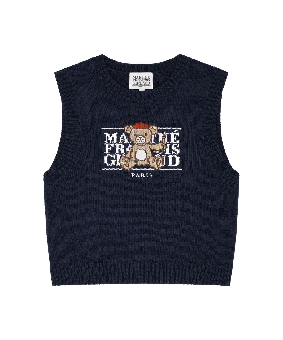 마리떼 키즈(MARITHÉ KIDS) KIDS BEAR CLASSIC LOGO KNIT VEST navy