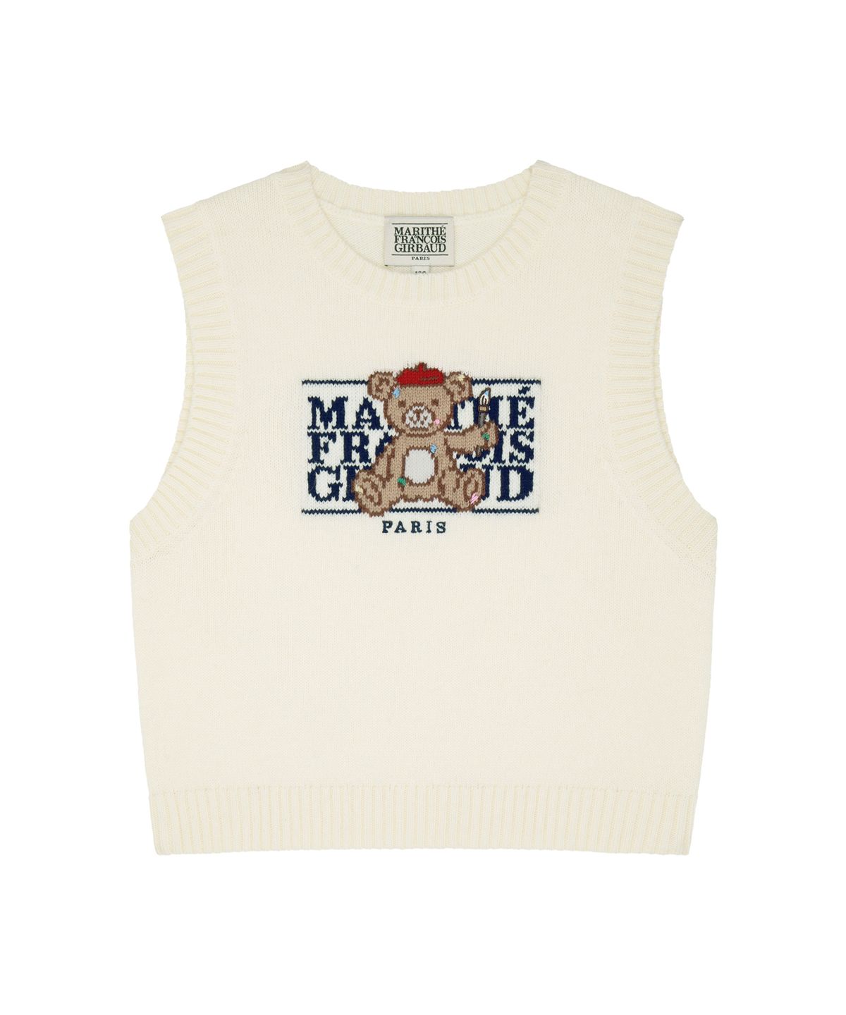 마리떼 키즈(MARITHÉ KIDS) KIDS BEAR CLASSIC LOGO KNIT VEST cream