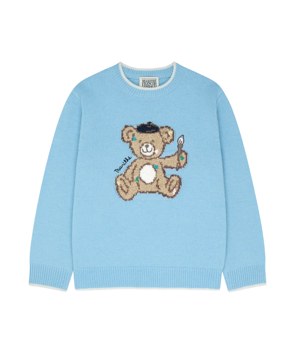 마리떼 키즈(MARITHÉ KIDS) KIDS BEAR KNIT PULLOVER light blue