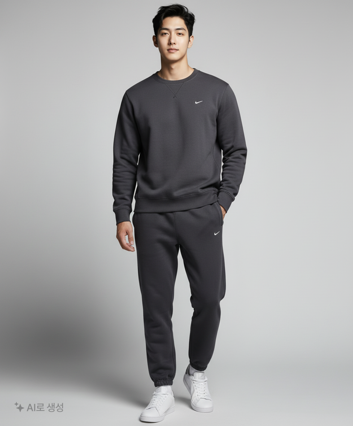 나이키(NIKE) 솔로 스우시 플리스 팬츠 M - 블랙:화이트 / DX1365-010 L