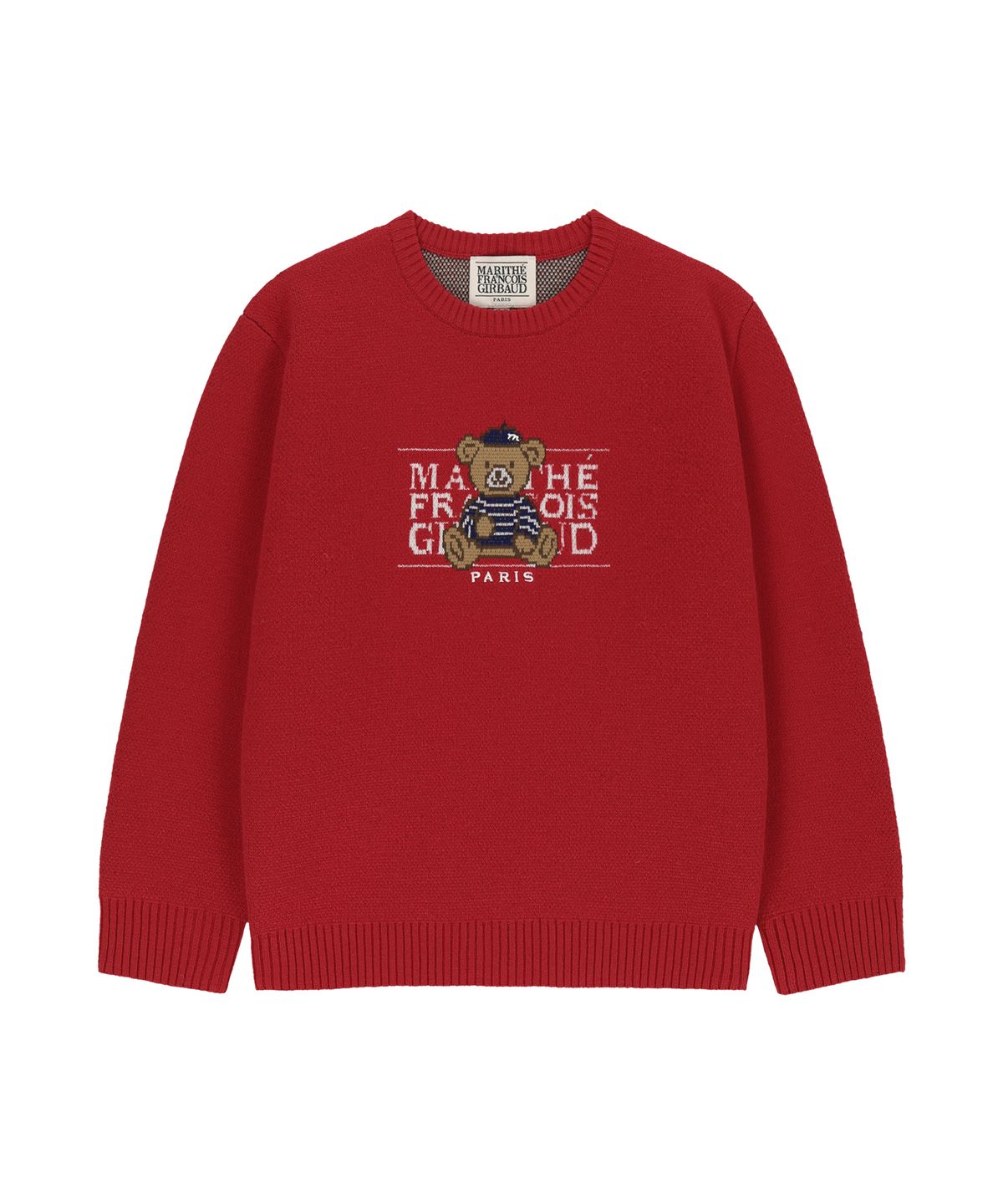 마리떼 키즈(MARITHÉ KIDS) KIDS BEAR CLASSIC LOGO KNIT PULLOVER red