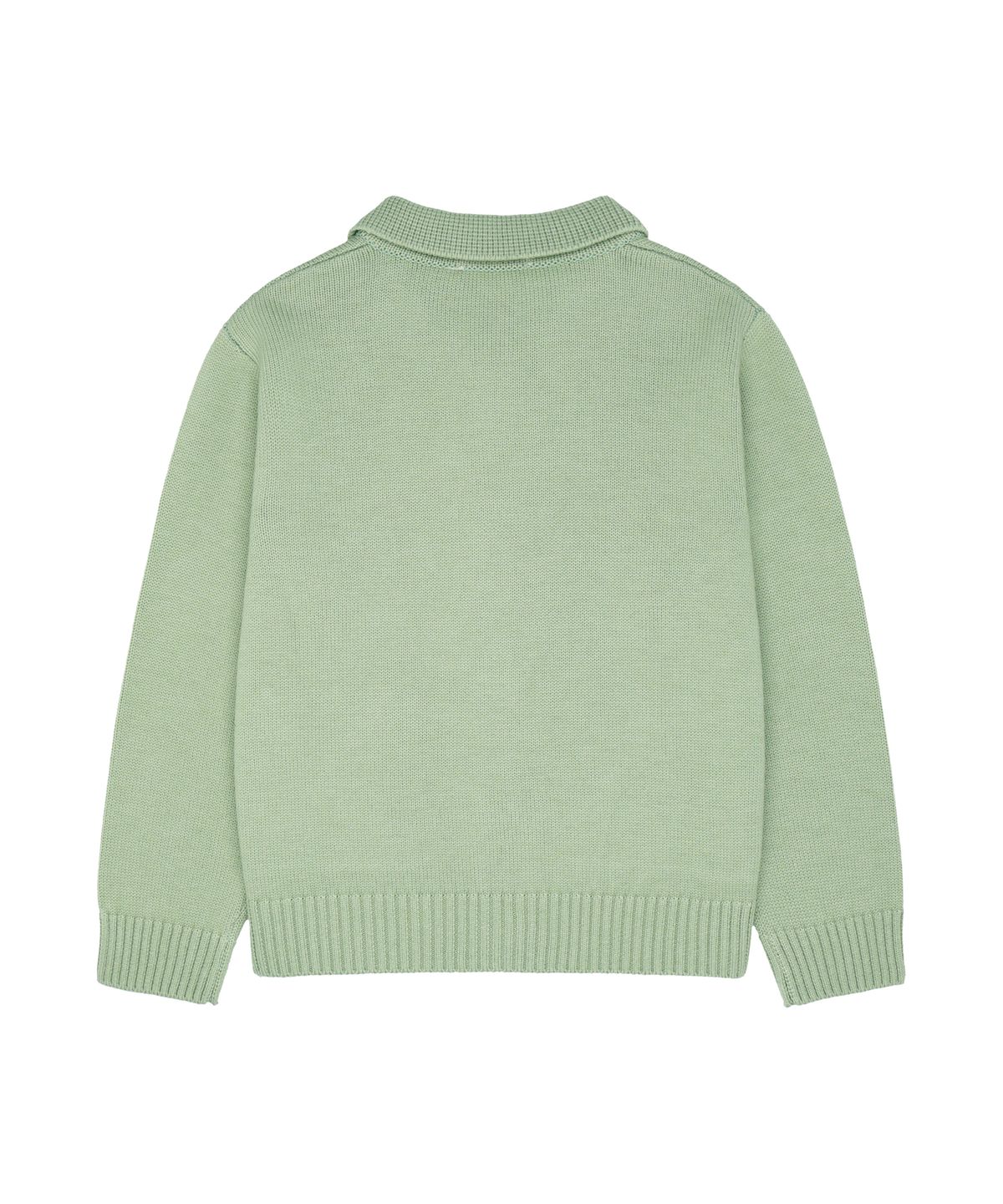 마리떼 키즈(MARITHÉ KIDS) KIDS CLASSIC LOGO KNIT CARDIGAN light olive