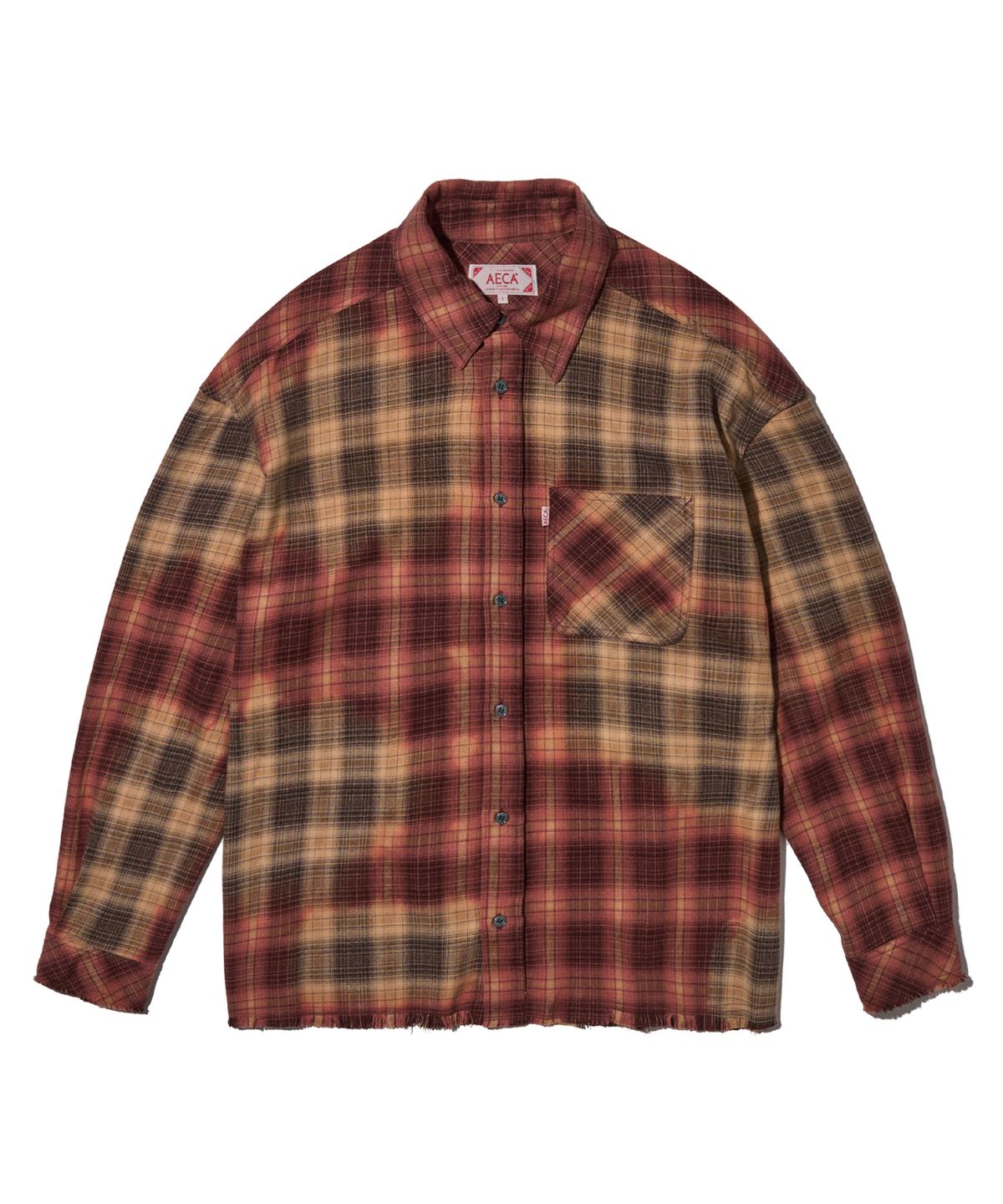 에이카화이트(AECA) FADED WASHING CASUAL CHECK SHIRTS (2color)