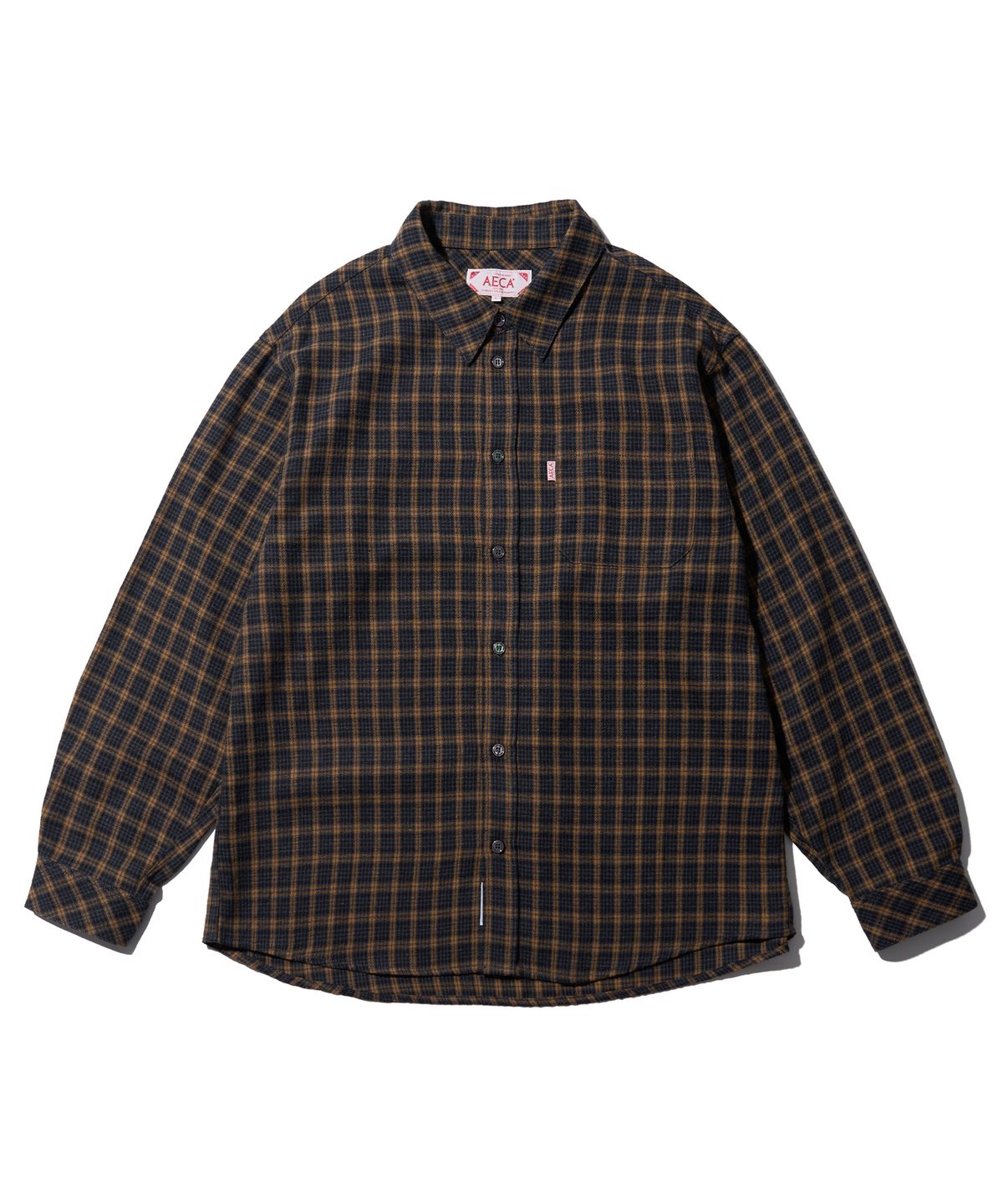 에이카화이트(AECA) GLEN CHECK POCKET SHIRTS (2color)