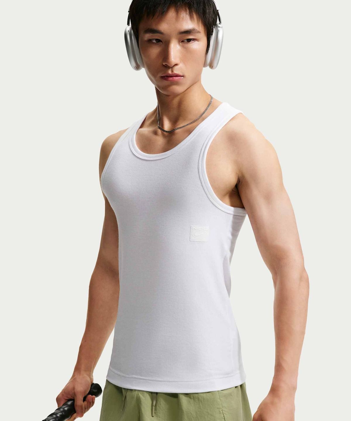 나이키(NIKE) N.A.C. 드라이 핏 골지 탱크 탑 M - 화이트 / IR8810-100