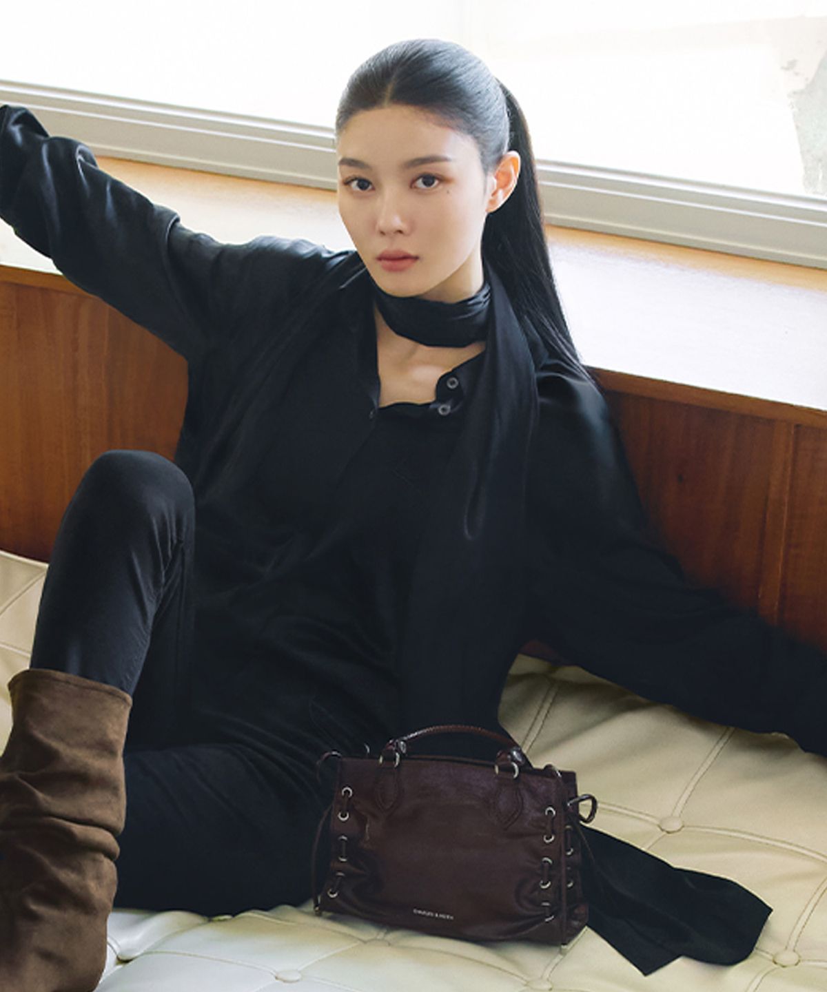 찰스앤키스(CHARLES & KEITH) 나일라 그로밋 레이스업 토트백 2colors CK2-30782918