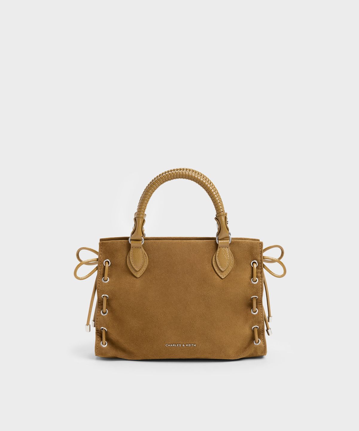 찰스앤키스(CHARLES & KEITH) 나일라 그로밋 레이스업 토트백 사하라 샌드 CK2-30782918-1