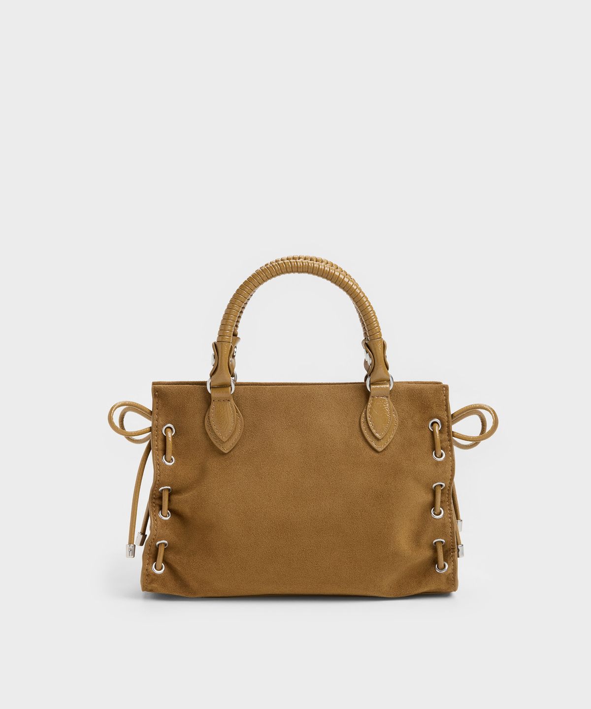 찰스앤키스(CHARLES & KEITH) 나일라 그로밋 레이스업 토트백 사하라 샌드 CK2-30782918-1