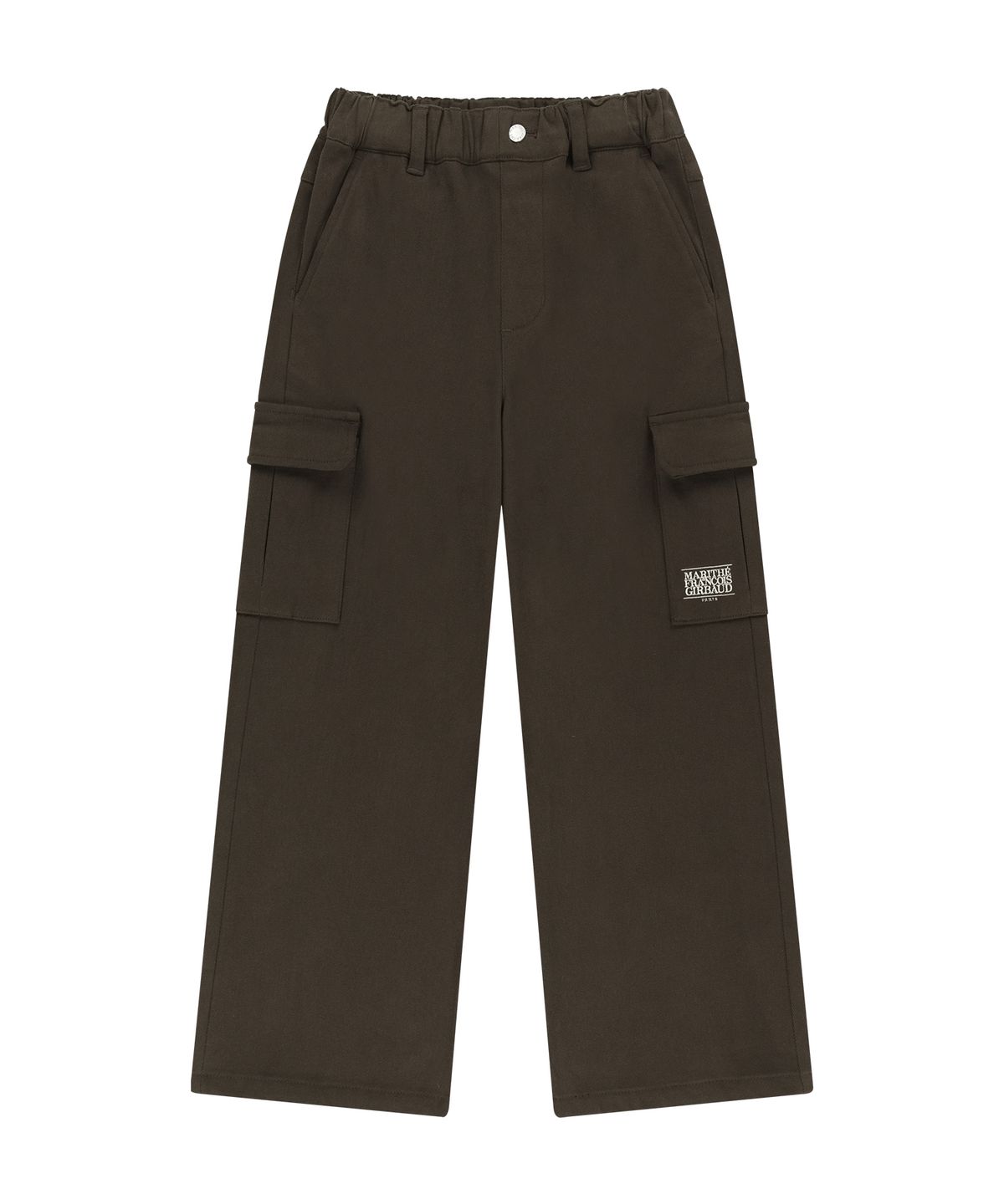 마리떼 키즈(MARITHÉ KIDS) KIDS CARGO WIDE PANTS (BRUSHED) dark brown
