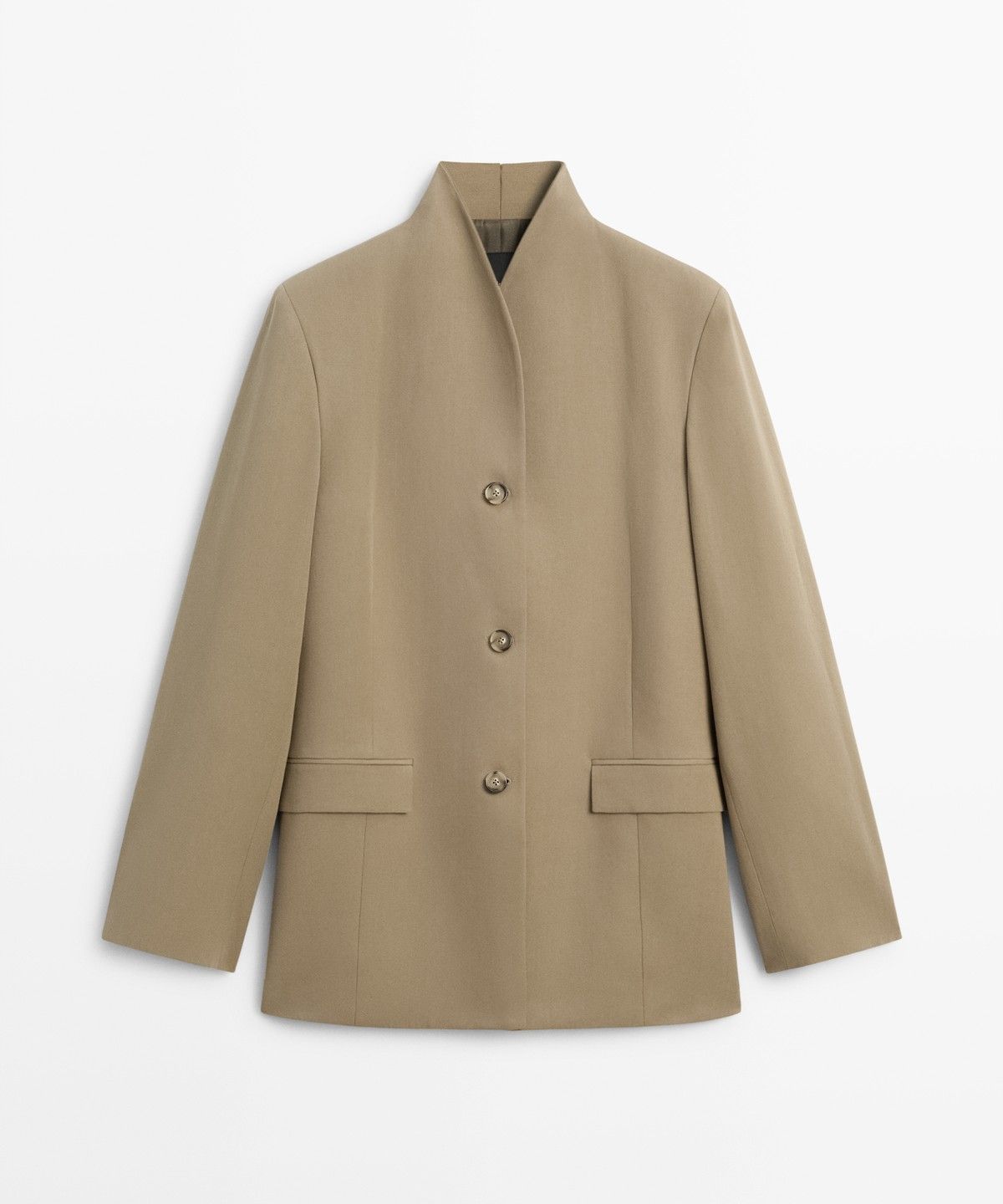 마시모두띠(MASSIMO DUTTI) 하이넥 블레이저