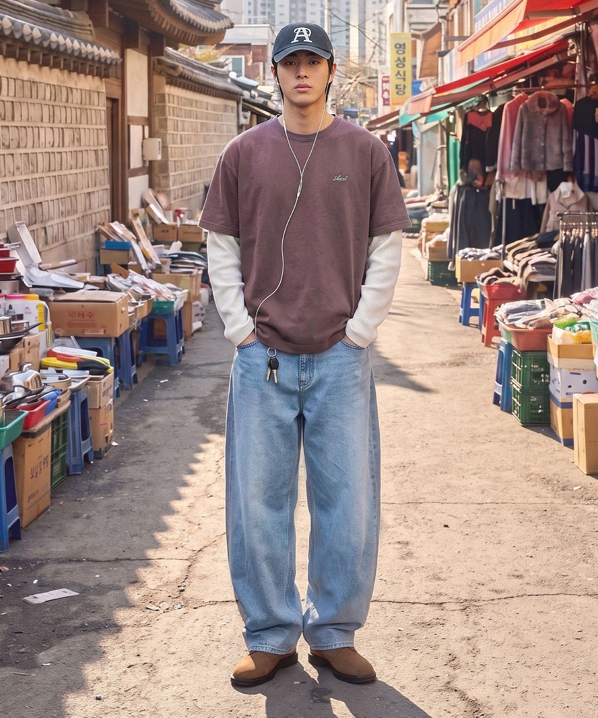 에이카화이트(AECA) AECA WAFFLE LAYERED LONG SLEEVE (2color)