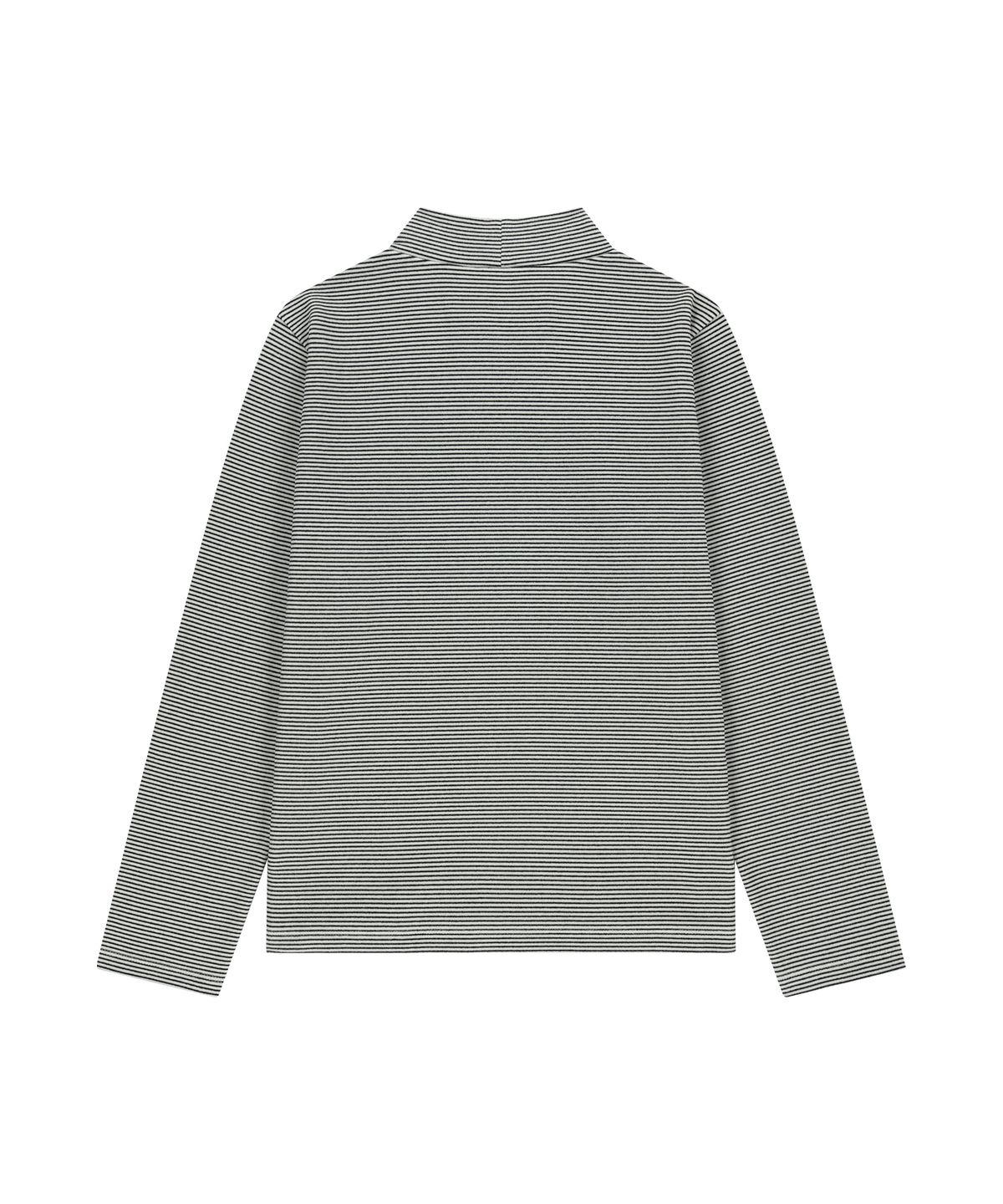 마리떼 키즈(MARITHÉ KIDS) KIDS HALF-NECK STRIPE LONG SLEEVE TEE ivory