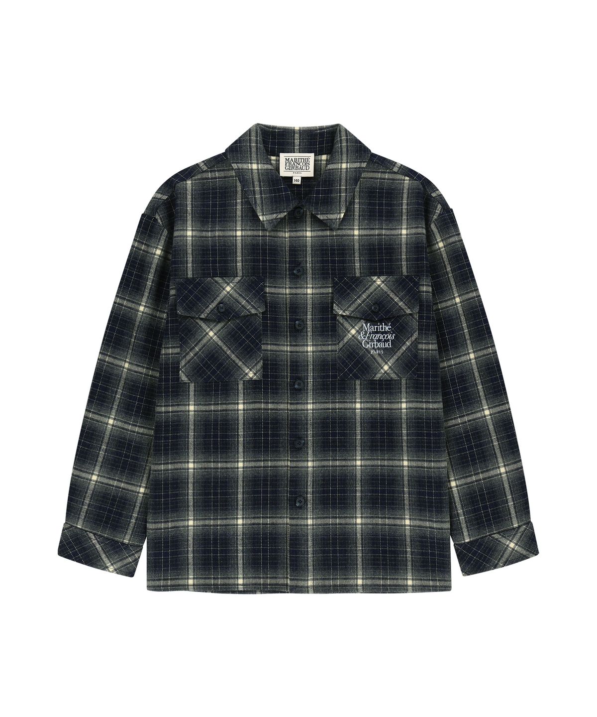 마리떼 키즈(MARITHÉ KIDS) KIDS BRUSHED CHECK SHIRT navy