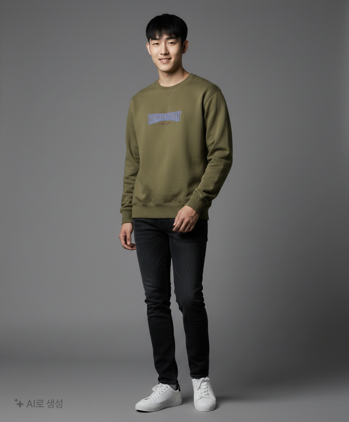 디스이즈네버댓(THISISNEVERTHAT) Low Arch Crewneck Olive XL