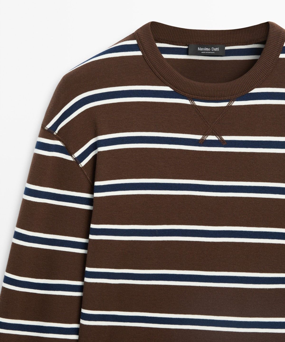 마시모두띠(MASSIMO DUTTI) 인터록 스트라이프 스웨트셔츠