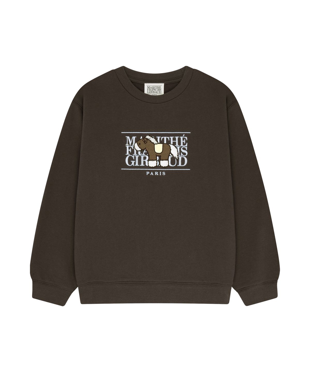 마리떼 키즈(MARITHÉ KIDS) KIDS PONY CLASSIC LOGO SWEATSHIRT brown