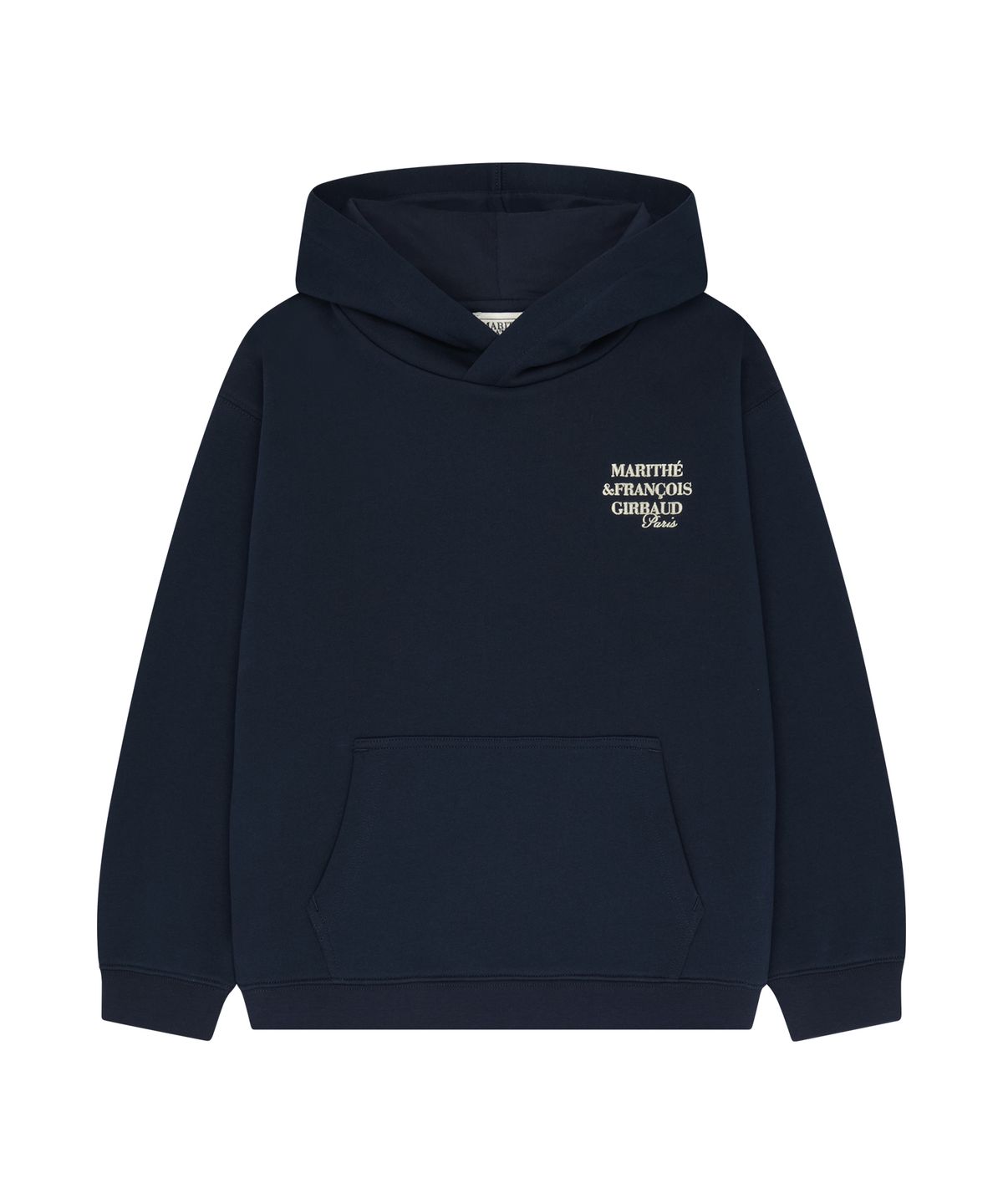 마리떼 키즈(MARITHÉ KIDS) KIDS PARISIAN EMBROIDERY REGEN HOODIE navy
