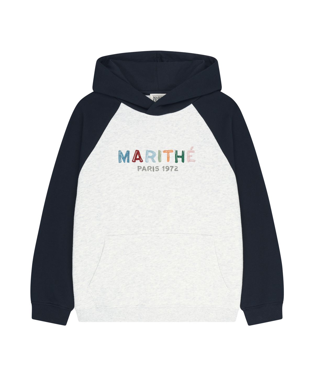 마리떼 키즈(MARITHÉ KIDS) KIDS COLOR BLOCK RAGLAN HOODIE navy