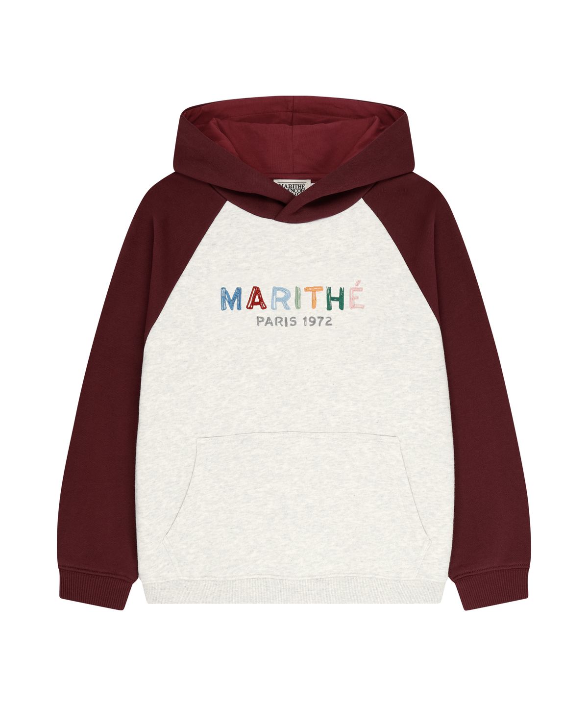 마리떼 키즈(MARITHÉ KIDS) KIDS COLOR BLOCK RAGLAN HOODIE burgundy