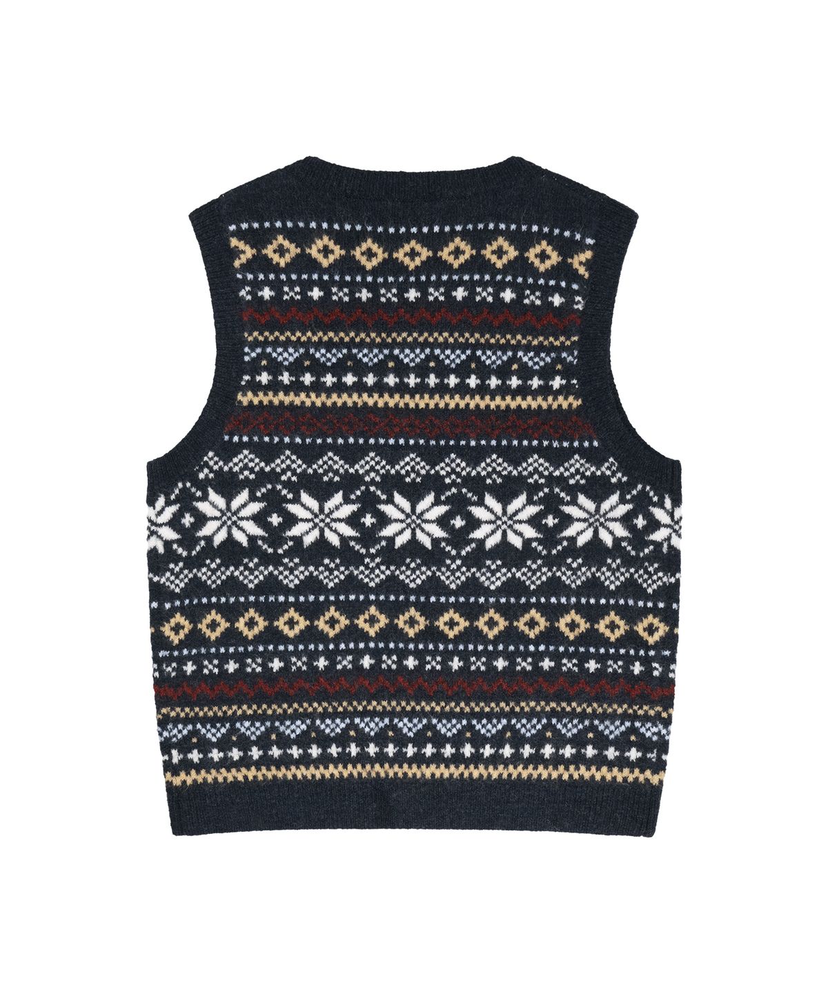 마리떼 키즈(MARITHÉ KIDS) KIDS MICRO CLASSIC LOGO NORDIC KNIT VEST navy