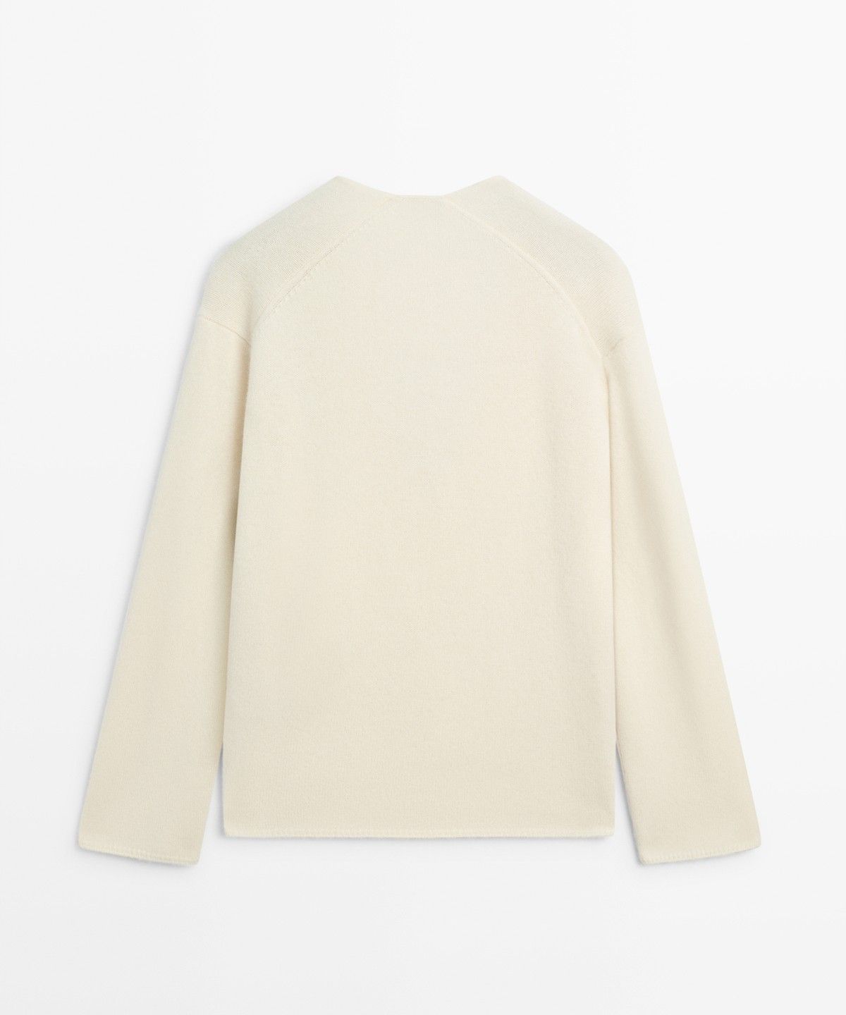 마시모두띠(MASSIMO DUTTI) 디테일 브이넥 롱 니트
