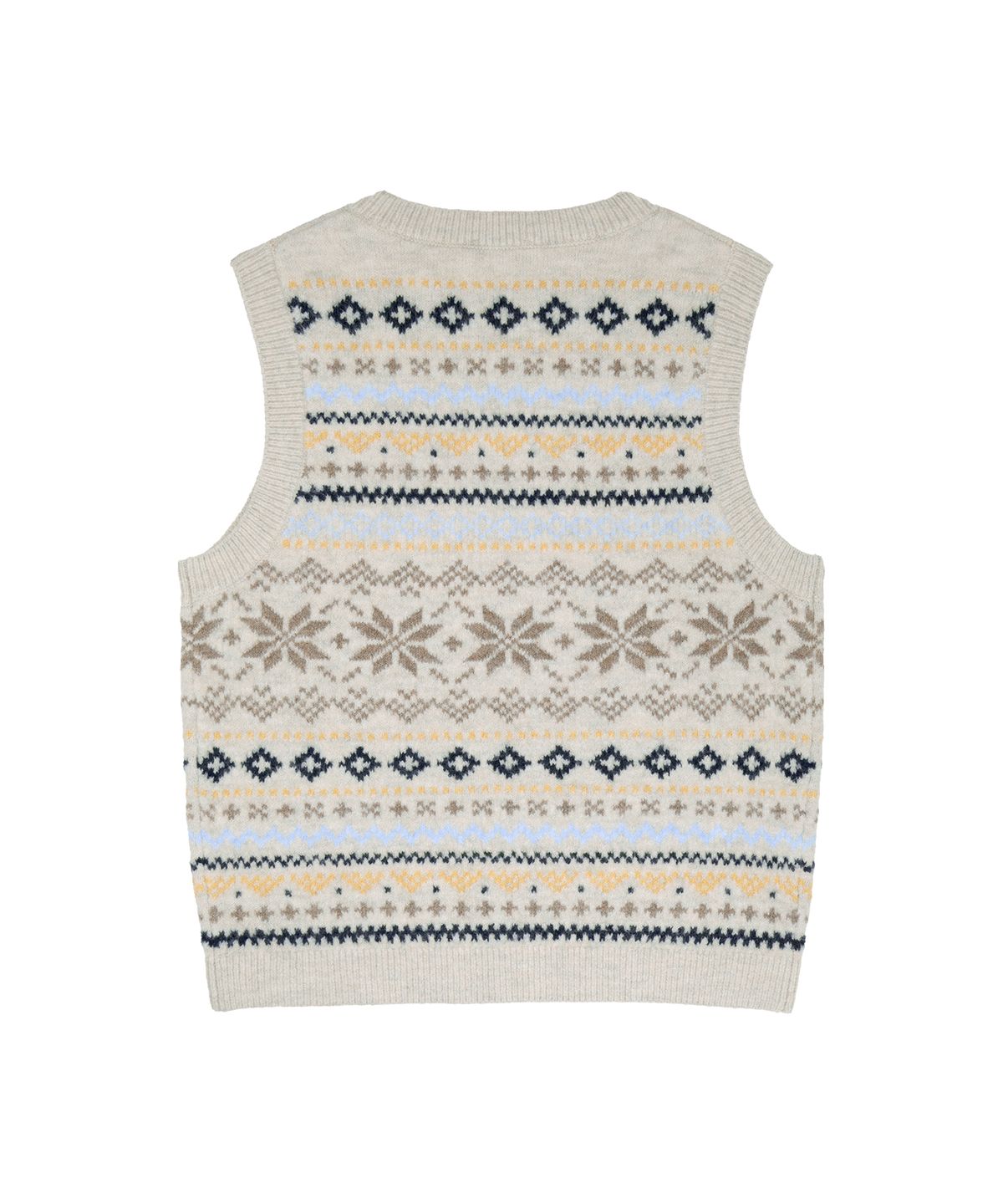 마리떼 키즈(MARITHÉ KIDS) KIDS MICRO CLASSIC LOGO NORDIC KNIT VEST oatmeal