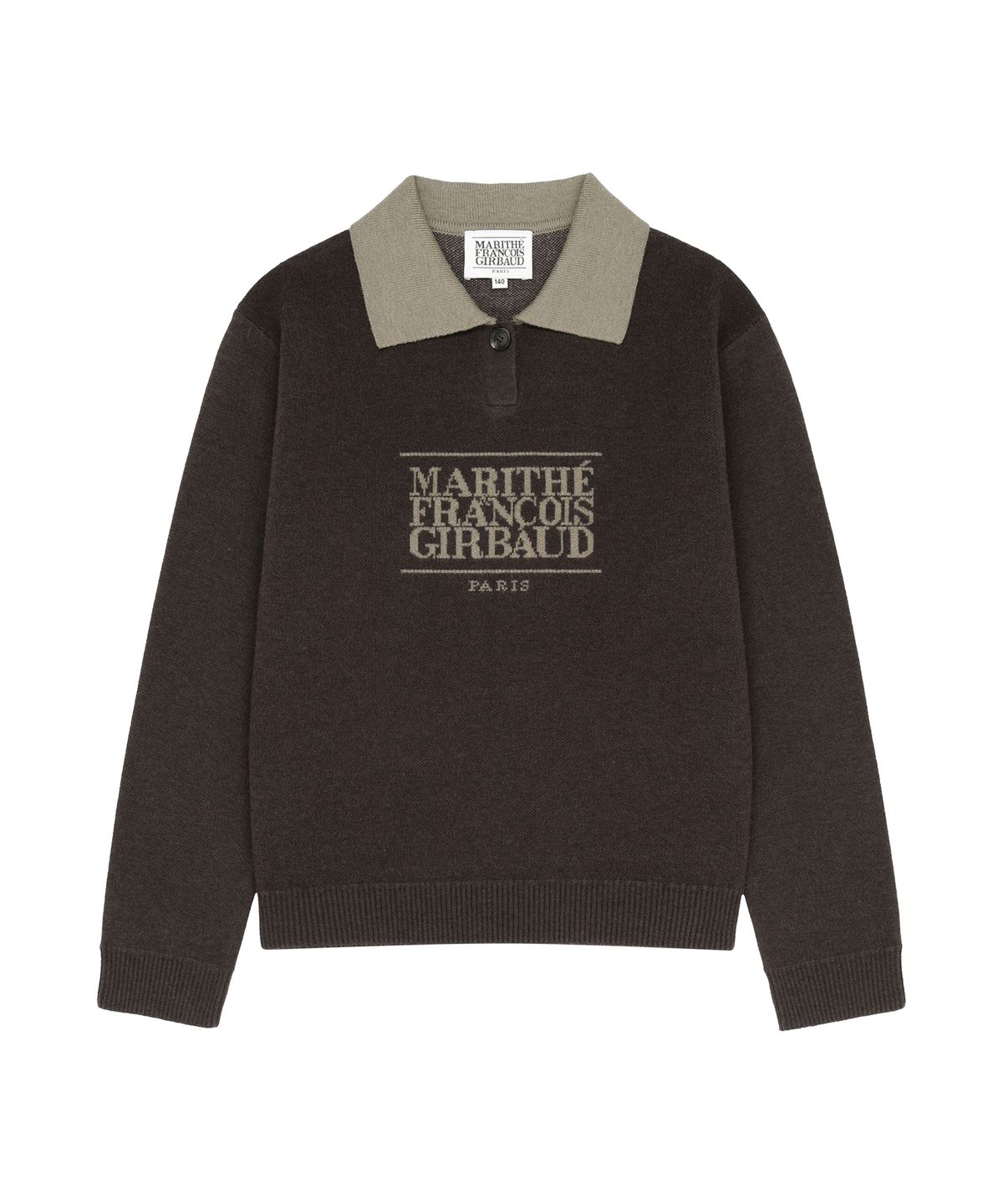 마리떼 키즈(MARITHÉ KIDS) KIDS CLASSIC LOGO COLLAR PULLOVER brown
