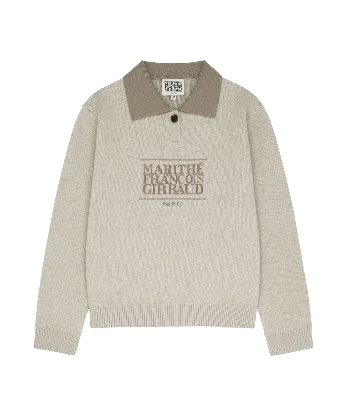 마리떼 키즈(MARITHÉ KIDS) KIDS CLASSIC LOGO COLLAR PULLOVER light beige