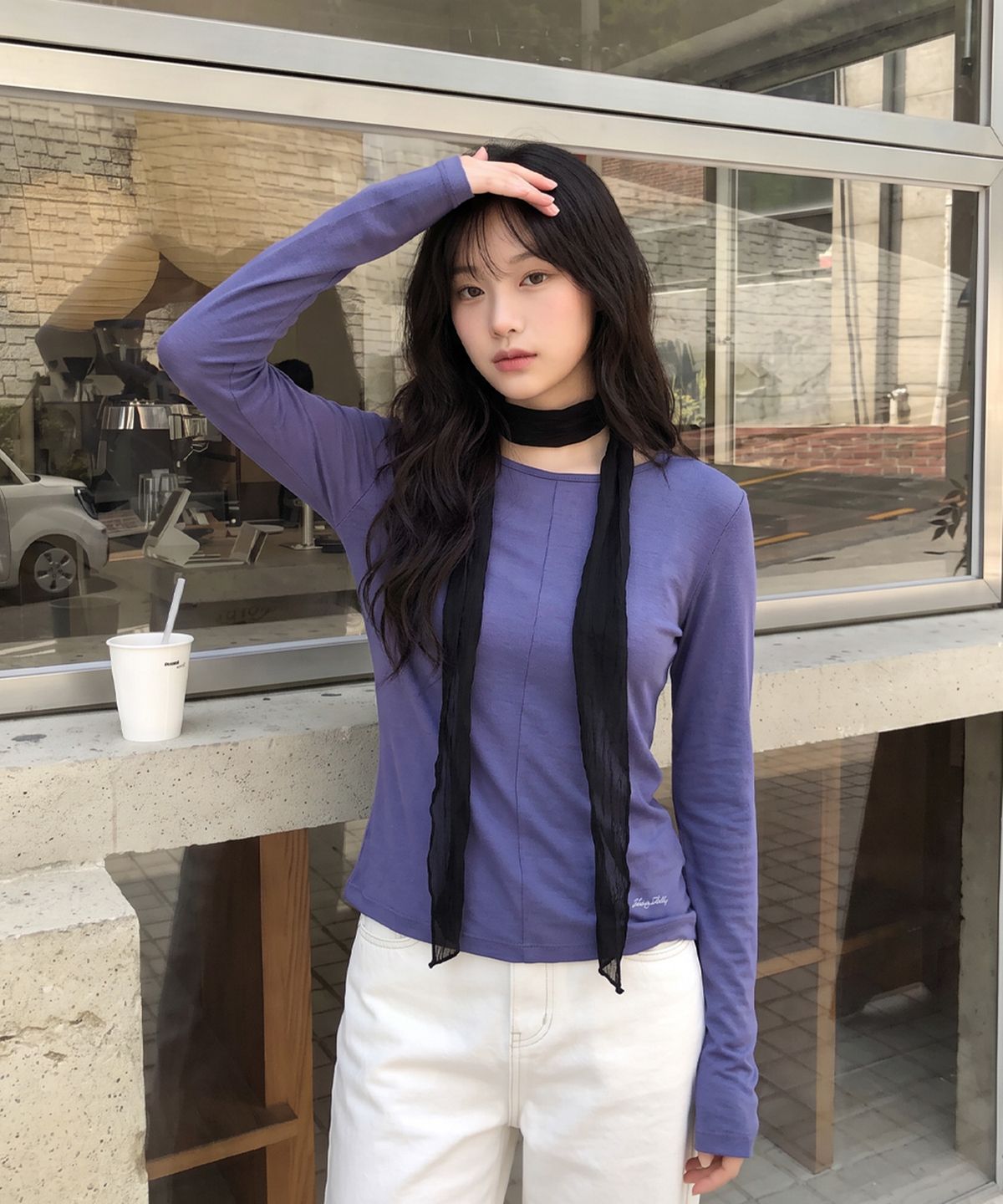 쥬시쥬디(JUCYJUDY) 시어라운드넥티셔츠 J1TS020P
