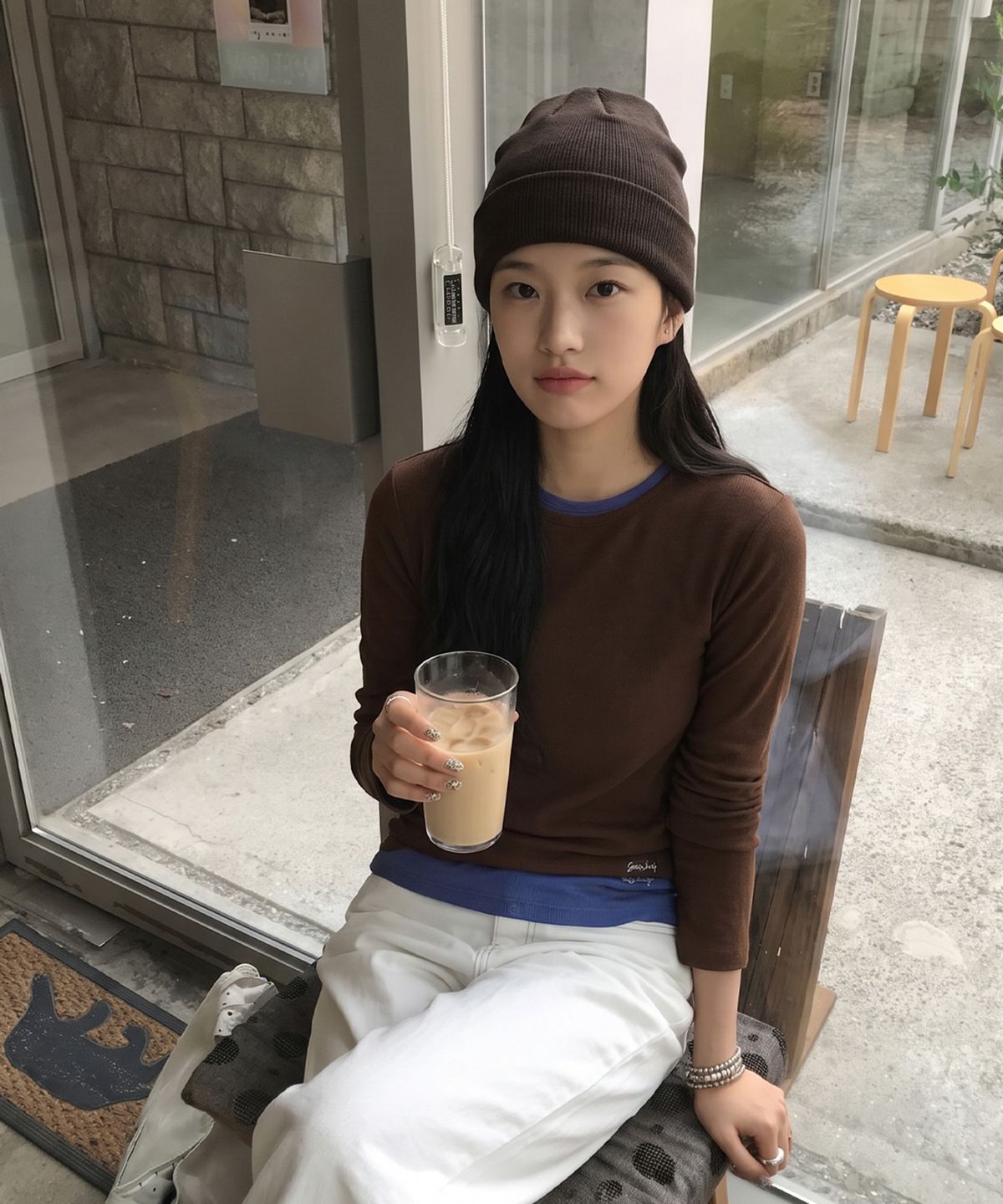 쥬시쥬디(JUCYJUDY) 골지긴팔티셔츠 J1TS020O