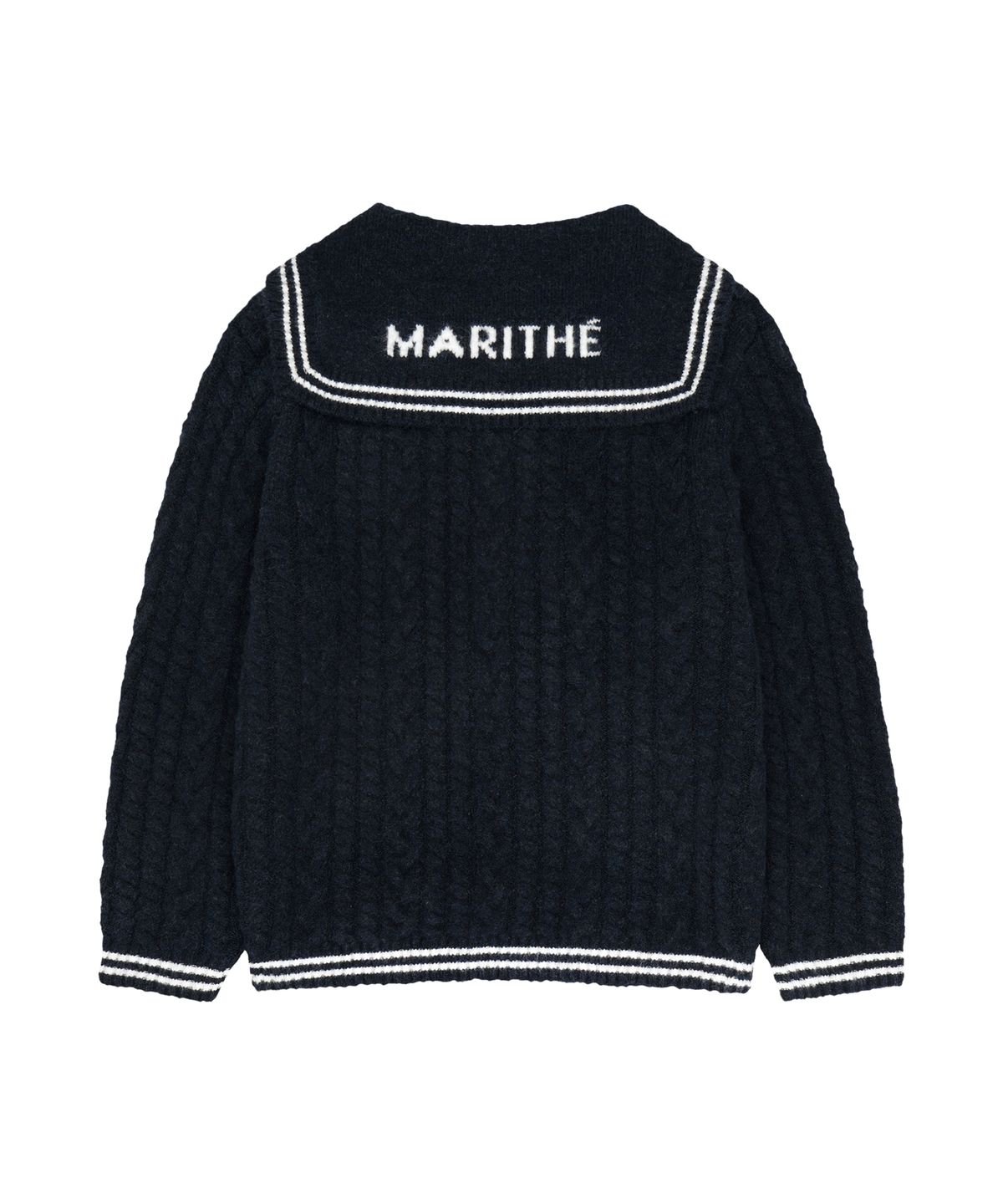 마리떼 키즈(MARITHÉ KIDS) KIDS MICRO CLASSIC LOGO SAILOR KNIT CARDIGAN navy