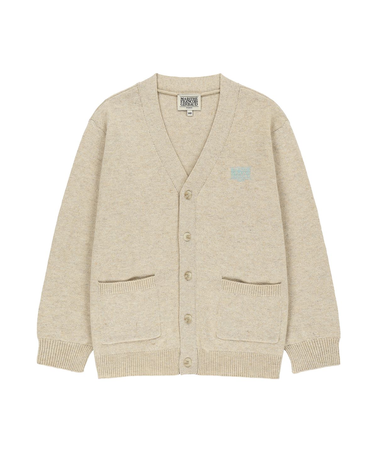 마리떼 키즈(MARITHÉ KIDS) KIDS MICRO CLASSIC LOGO CARDIGAN oatmeal