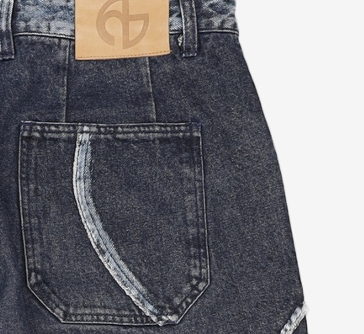 노매뉴얼(NOMANUAL) R.E TWO TONE DENIM PANTS - INDIGO L