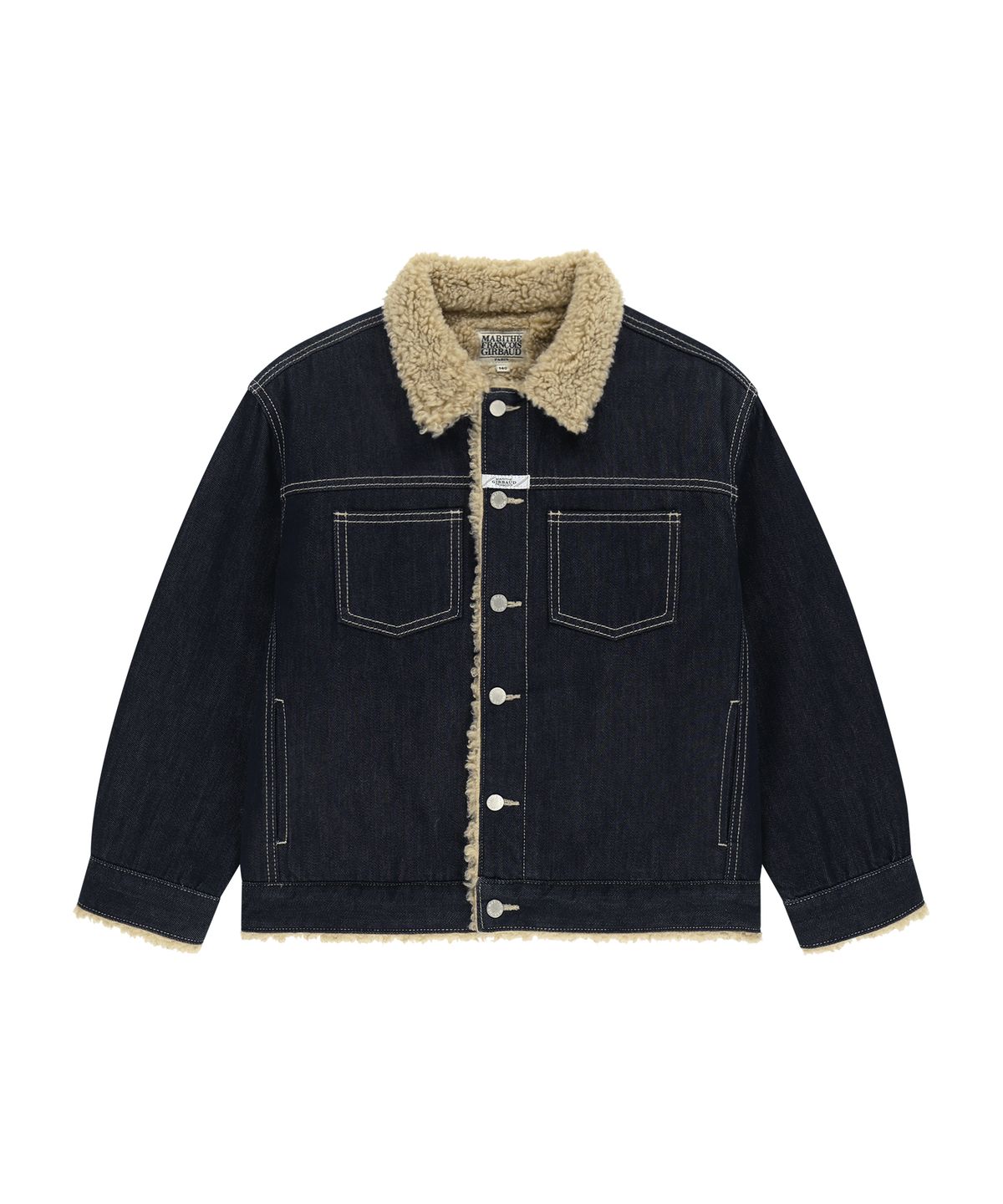 마리떼 키즈(MARITHÉ KIDS) KIDS FLEECE DENIM TRUCKER JACKET indigo