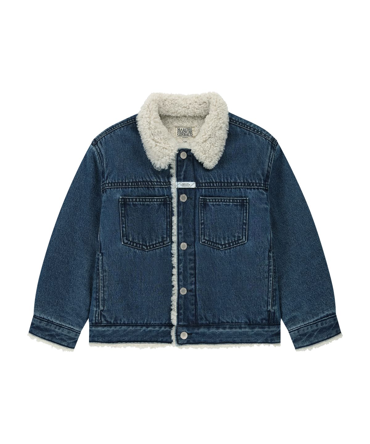 마리떼 키즈(MARITHÉ KIDS) KIDS FLEECE DENIM TRUCKER JACKET blue