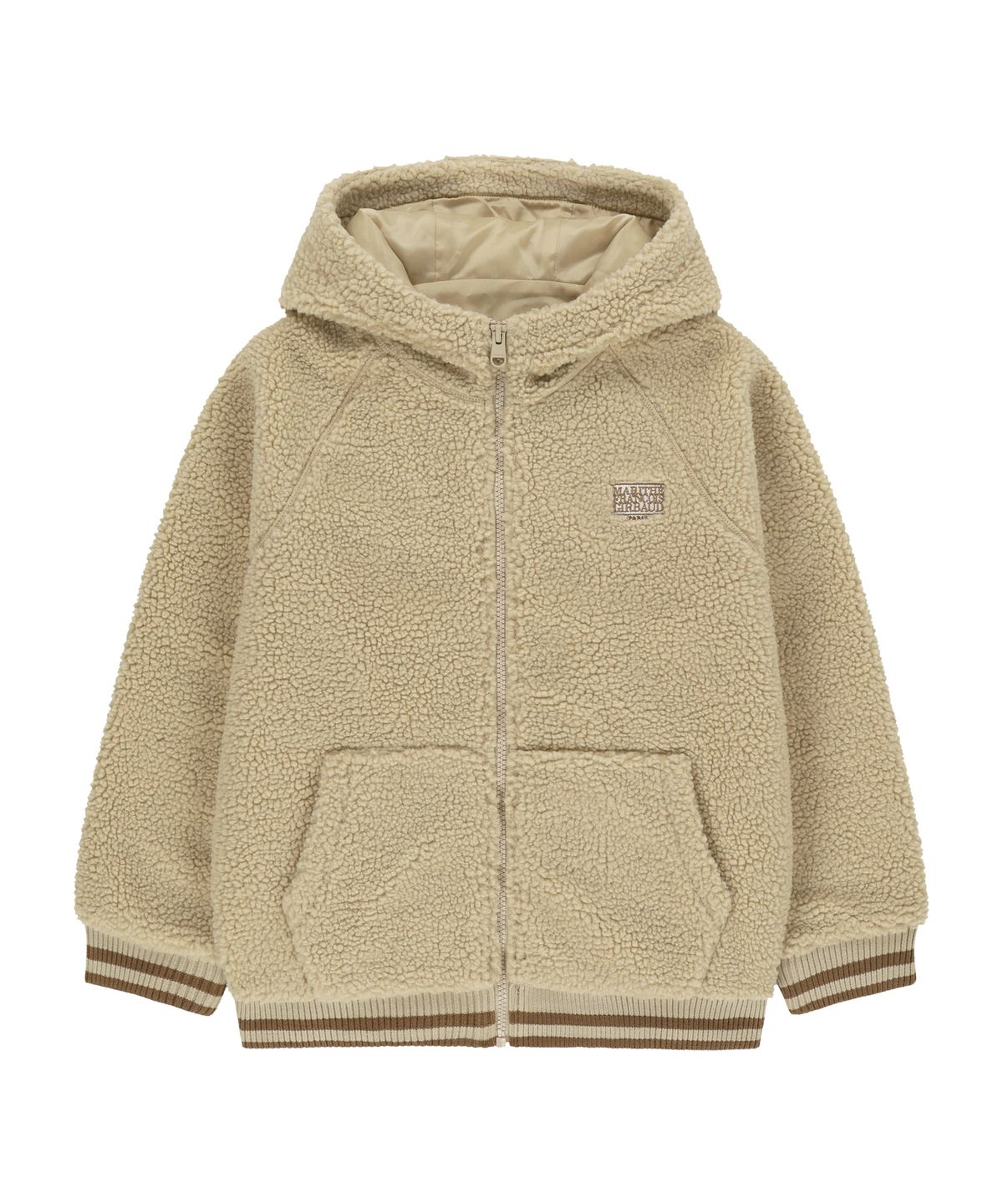 마리떼 키즈(MARITHÉ KIDS) KIDS CLASSIC LOGO HOODED FLEECE JACKET light beige